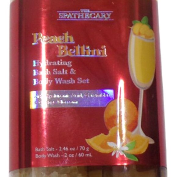 SPATHECARY Peach Bellini fragrance Body Wash Bath Salt With Hyaluronic Acid Set - Picture 3 of 3